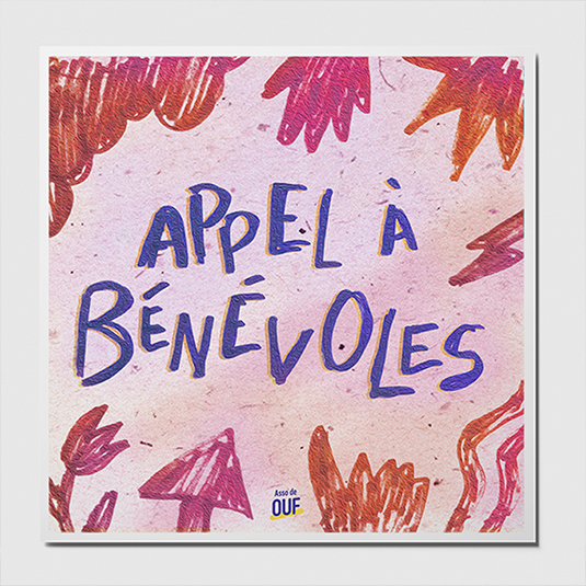 Affiche illustrée pour l'association OUF par Prune Charlet