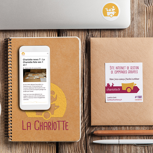Charte graphique d'une association de gestion de commande groupée par Prune Charlet