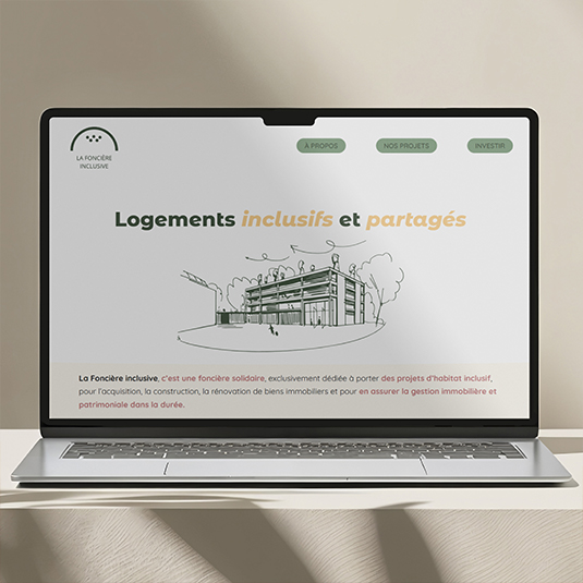 Site wordpress pour La Foncière Inclusive par Prune Charlet