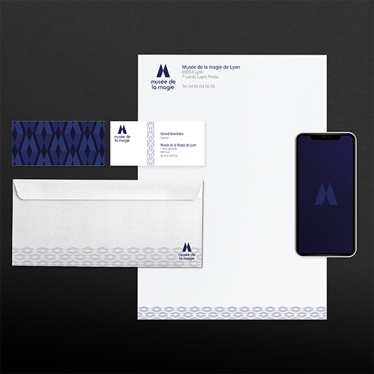 Charte graphique d'un musée de magie par Prune Charlet