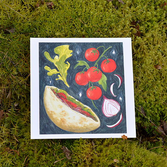 Illustration d'un kebab – collection culinaire, Prune Charlet