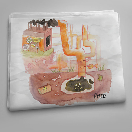 Illustration d'un article pour la Brèche journal, Prune Charlet