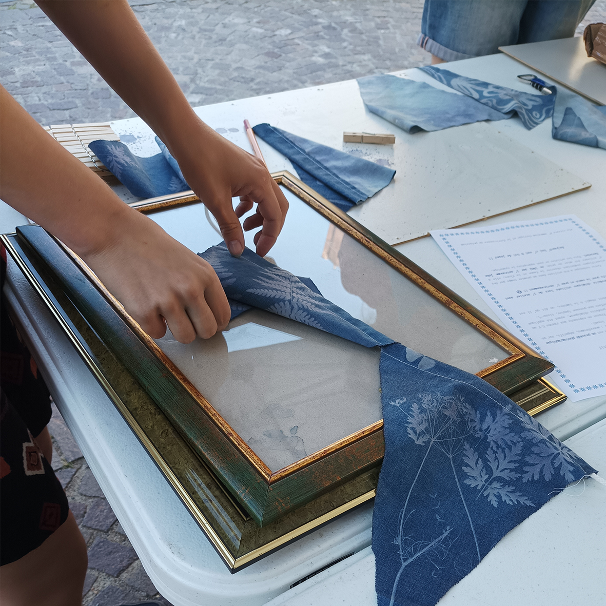 Atelier de cyanotype